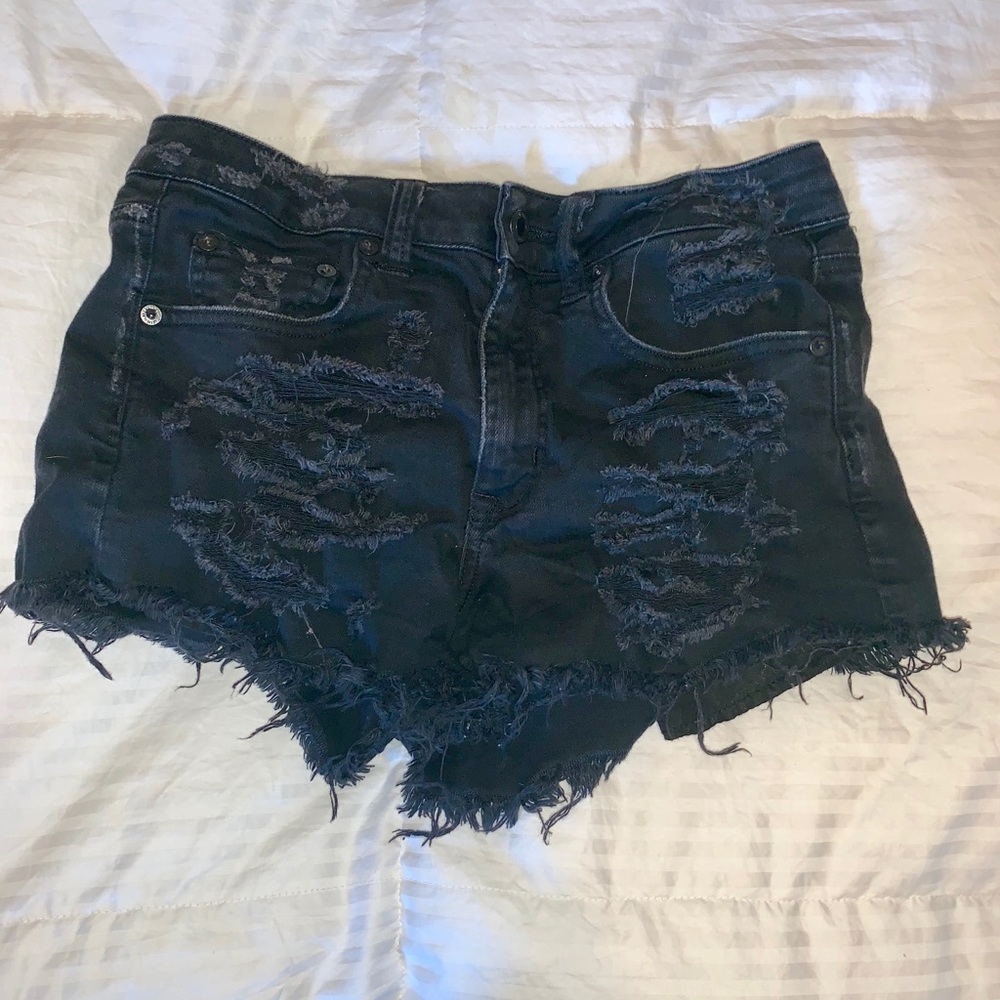 Used American Eagle jean shorts size 2 hi-rise